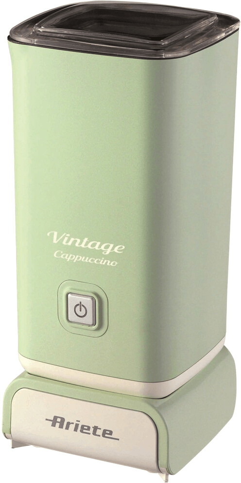 کف ساز شیر سبز آریته ایتالیا Ariete مدل Cappuccino Vintage 2878 | تهیه فوم شیر گرم و سرد | ظرفیت ۲۵۰ میلی‌ لیتر | توان ۵۰۰ وات